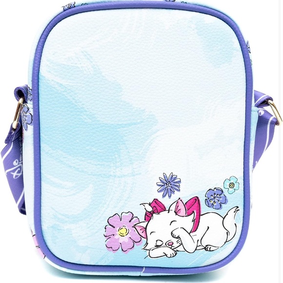 Charming Cat Print Kids Backpack - Blue and Purple